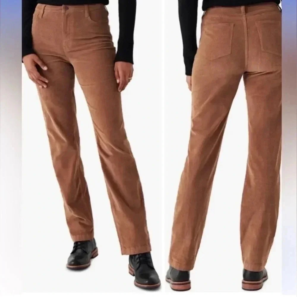 Faherty Julianne dyed corduroy straight leg pants jeans 26 academia norm fall